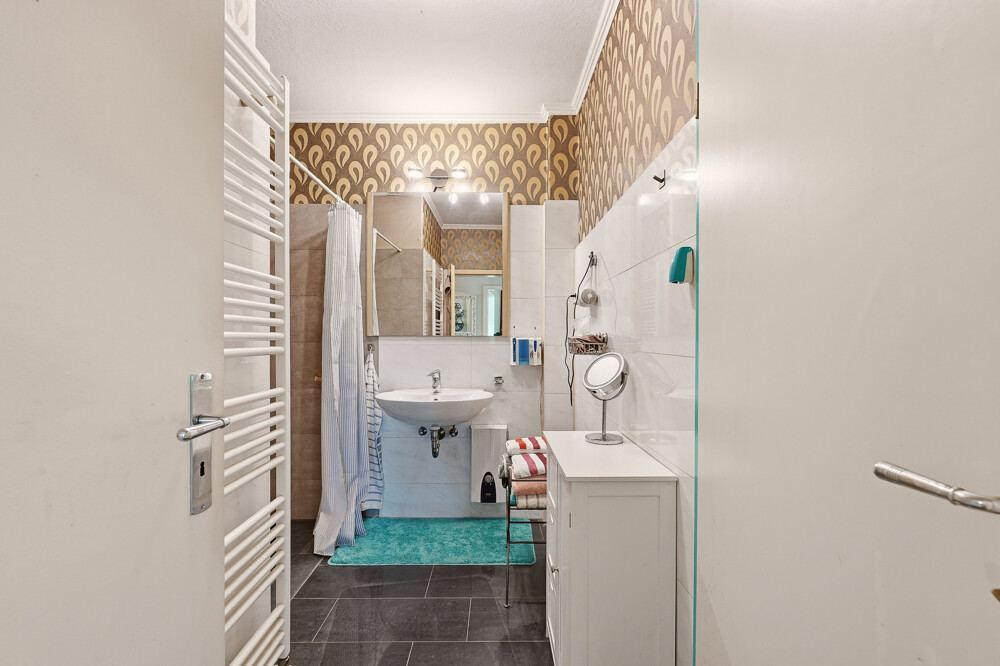 Badezimmer des Einfamilienhauses in Kaltenkirchen, Aufnahme 1.