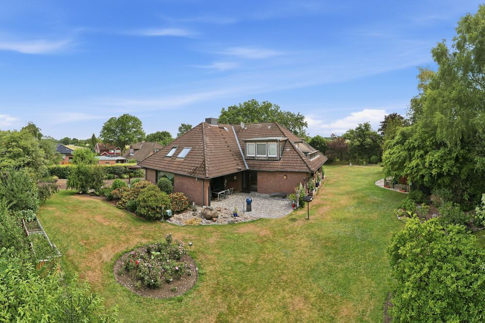 Außenbereich des Einfamilienhauses in Quarnstedt.