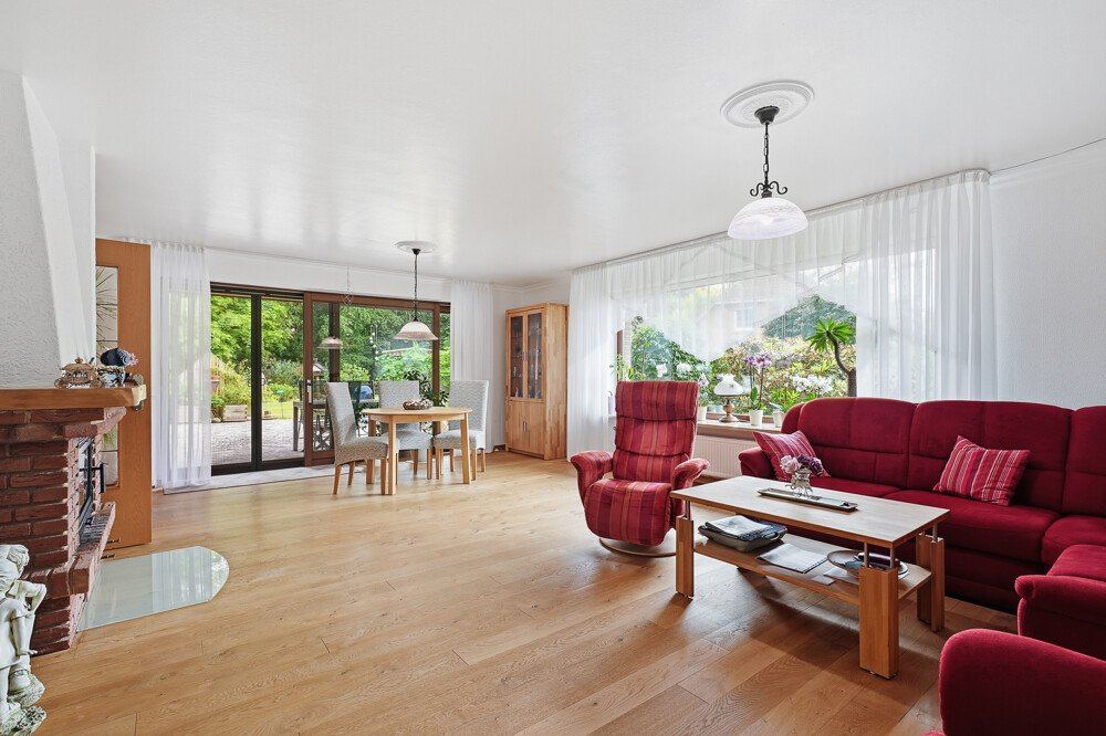 Wohnzimmer im Erdgeschoss des Einfamilienhauses Quarnstedt.
